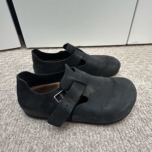 Birkenstock Boston Black leather clog, size 37